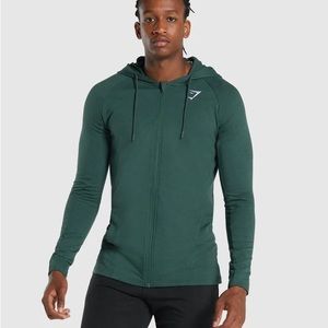 Gymshark | Shirts | Mens Gymshark Critical 2 Full Zip Up Hoodie Dark Green  Size Large | Poshmark